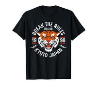 Cool Break The Rules Wild Tiger Kyoto Japan Graphic Design T-Shirt