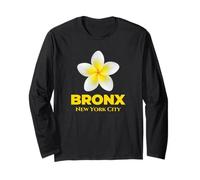 Cool Bronx New York City Tropical Yellow Flower Frangipani Manche Longue