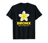 Cool Bronx New York City Tropical Yellow Flower Frangipani T-Shirt