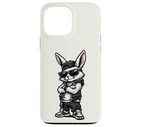 Cool Bunny in Streetwear with Sunglasses Confident Easter Coque pour iPhone 13 Pro Max