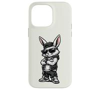 Cool Bunny in Streetwear with Sunglasses Confident Easter Coque pour iPhone 14 Pro Max