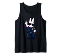 Cool Bunny Police Rabbit Rock on Animal Graphic Officer Débardeur