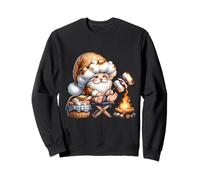 Cool Camping GNOME Smores Cookies for Camper Funny Hiking Sweatshirt
