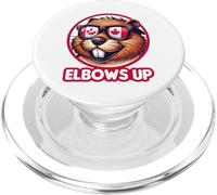Cool Canadian Beaver Elbows Up Funny Canada Design PopSockets PopGrip pour MagSafe