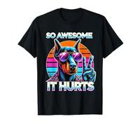 Cool Canine Vibes So Awesome It Hurts, Retro Doberman T-Shirt