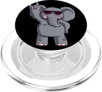 Cool Cartoon Elephant Rock Hand Sign Punk Mascotte Graphic PopSockets PopGrip pour MagSafe