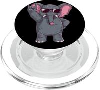 Cool Cartoon Elephant Rock Hand Sign Punk Mascotte Graphic PopSockets PopGrip pour MagSafe