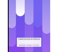 Cool Cascade | Wide Ruled Composition Notebook | 110 Pages | 7.5x9.25 In | Ideal for School, Journaling, Creative Writing, Notes & Everyday Use | For ... Men & Women | Cool Design | Gift Notebook
