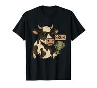 Cool Cash Cow Bruh Lunettes de soleil Motif vache T-Shirt