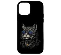 Cool Cat in Shades with City Lights Retro Streetwear Vibe Coque pour iPhone 12 Mini