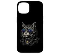 Cool Cat in Shades with City Lights Retro Streetwear Vibe Coque pour iPhone 13