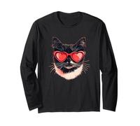 Cool Cat loves Heart Shape Lunettes de soleil Costume Manche Longue