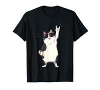 Cool Cat Lunettes de Soleil Rock on Funny Animal Vintage Design T-Shirt