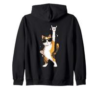 Cool Cat Lunettes de Soleil Rock on Funny Retro Style Sweat à Capuche