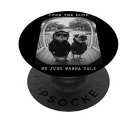 Cool Cat Pug Hoodie Lunettes de Soleil Sonnette Judas Humour PopSockets PopGrip Adhésif