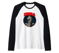 Cool Chess Horse in Zebra Style Illustration Graphic Designs Manche Raglan