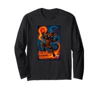 Cool Chicago Cat Warrior basketball Slam Dunk Graphic Design Manche Longue
