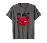 Cool Chicago Red Cat Warrior basketball Slam Dunk Graphic T-Shirt