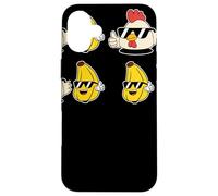 Cool Chicken Banana Cartoon Sunglasses Thumbs Up Humor Coque pour iPhone 16 Plus