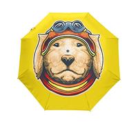 Cool Chien Haba Jaune Parapluie Pliable Pliant à Ouverture Automatique Parapluies Pliant Coupe-Vent pour Voyager Plage Femmes Enfants Homme Fille