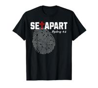 Cool Christian Set Apart Psaumes 4, 3 Verse Empreinte Digitale Jésus T-Shirt Graphique avec Valeur