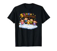 Cool Cinq Petits singes sautant sur Le lit T-Shirt