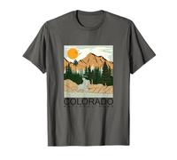 Cool Colorado The Rocky Mountains Illustration Graphic T-Shirt