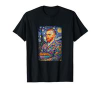 Cool Colorful Graffiti Van Gogh The Starry Night Street Art T-Shirt