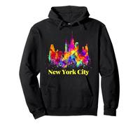 Cool Colorful New York City Skyline, New York City Splash Sweat à Capuche