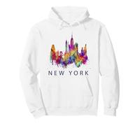 Cool Colorful New York City Skyline, New York City Splash Sweat à Capuche
