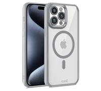 Cool Coque magnétique avec Bord argenté pour iPhone 15 Pro