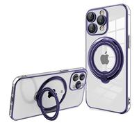 Cool Coque magnétique pour iPhone 15 Pro Max avec Anneau Violet