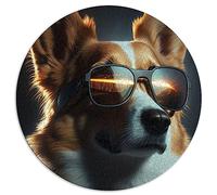 Cool Corgi Dog Jigsaw Puzzle Adult 1000 Spherical Jigsaw Puzzles Recycled Cardboard 67.5x67.5cm