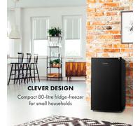 Cool Cousin Combiné réfrigérateur 69l congélateur 11l 41 dB A++ - Noir A++