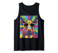 Cool Cow Pop Art for Men Women Dairy Farmer Farming Moo Cows Débardeur