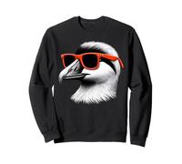 Cool Crane Bird Wearing Sunglasses Graphic Art Sweatshirt