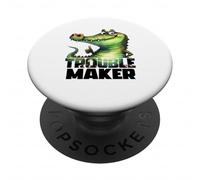 Cool Crocodile, Alligator Vibes - Animal coupé - Trouble Maker PopSockets PopGrip Adhésif