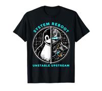 Cool Cyborg Linux Nerd Funny System Reboot Sysadmin T-Shirt