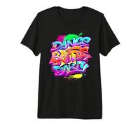 Cool Dance Graffiti Splash Battle Party Art Graphic Design T-Shirt Haut de Gamme