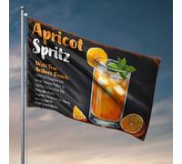 Cool Decor For Guys Room Apricot Spritz Recette : un cocktail rafraîchissant à la menthe fraîche et au drapeau Décoration de porche d'automne Décoration extérieure à suspendre (152 x 244 cm)