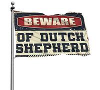 Cool Decor For Guys Room Beware Of Dutch Shepherd Flag Home Bar Accessoires Musique Decor (60 x 90 cm)