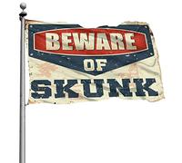 Cool Decor For Guys Room Beware Of Skunk Drapeau Home Bar Accessoires Musique Décor (30 x 45 cm)