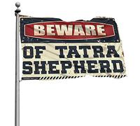 Cool Decor For Guys Room Beware Of Tatra Shepherd Flag Home Bar Accessoires Music Decor (30 x 45 cm)