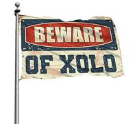 Cool Decor For Guys Room Beware Of Xolo Drapeau Accessoires de piscine Drapeaux muraux amusants (60 x 90 cm)