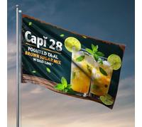 Cool Decor For Guys Room Cool Down With Capi 28 : A Rafraîchissant Brown Sugar Lime Cooler Mix Flag Flags For Room Funny Garage Decor For Men (152 x 244 cm)