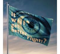 Cool Decor For Guys Room It Will Get Better...Right!? Drapeau Happy Camper Gifts Drapeaux de chambre pour filles (120 x 180 cm)