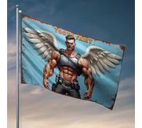 Cool Decor For Guys Room Muscular Angel with Wings : The Tooth Fairy Guardian Flag Fall Porch Decor Outdoor Hanging Decor (30 x 45 cm)