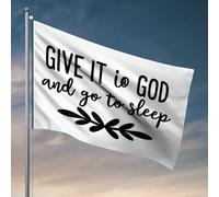 Cool Decor For Guys Room Trust In God For Peaceful Sleep Drapeaux pour Man Cave Cool Flags For College Dorm (152 x 244 cm)