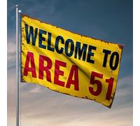 Cool Decor For Guys Room Welcome To The Mysterious Area 51 Drapeaux pour Man Cave Cool Flags For College Dorm (152 x 244 cm)