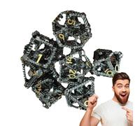 Cool Dice Set de dés de Jeu de rôle, Cubes de Dragon polyédriques Creux | Accessoires de Jeu de rôle familiaux pour la Maison, l'école, Le dortoir, l'hôtel